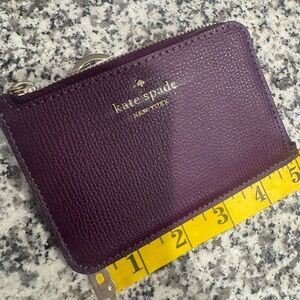 Kate Spade Plum Leather Card Case